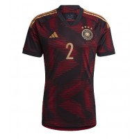 Camiseta Alemania Antonio Rudiger #2 Visitante Equipación Mundial 2022 manga corta